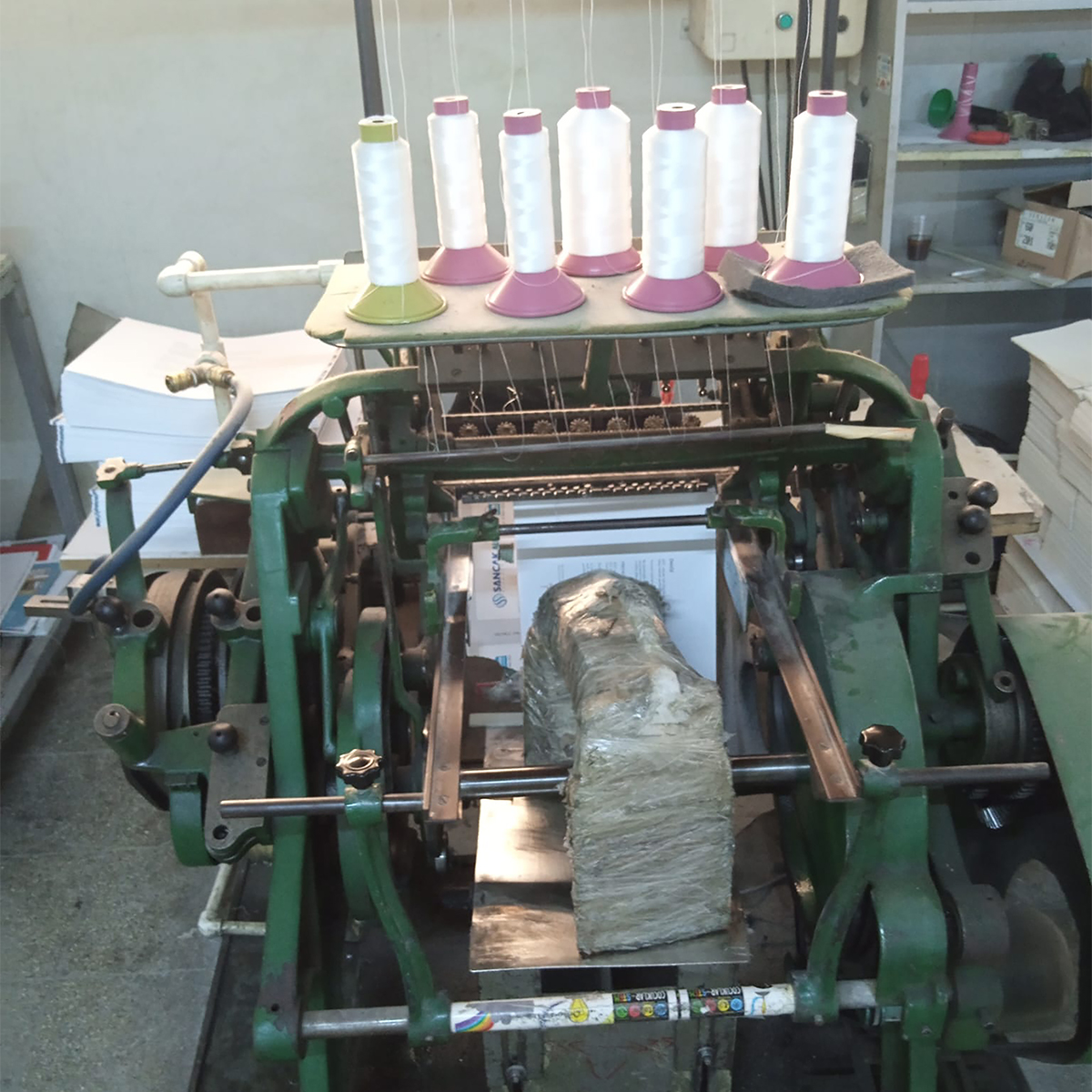 Manüel iplik dikiş reklam baskı